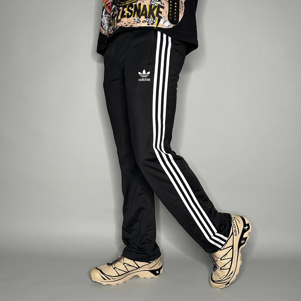 Vintage Y2K Adidas Originals Sweatpants Mens L Relaxed Black White Polyester